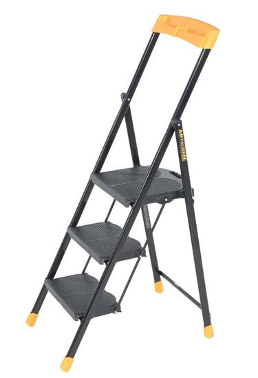 Steel Pro Step Stool 3 Step 250 Lb. Capacity Black